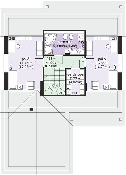 План 2 этажа дома EAE-6398-43 План 2 этажа дома EAE-6398-43