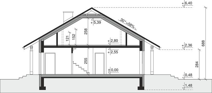 Фасад дома EAE-6398-43 Фасад дома EAE-6398-43
