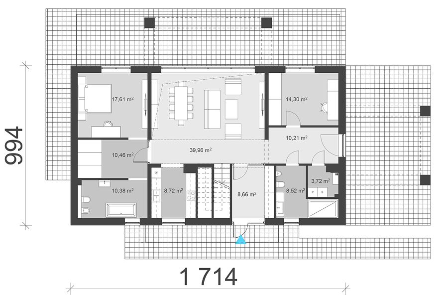 План 1 этажа дома EHD-3517-36 План 1 этажа дома EHD-3517-36