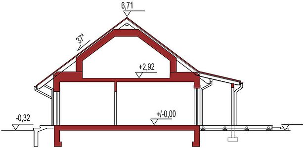 Фасад дома GAD-3391-72 Фасад дома GAD-3391-72