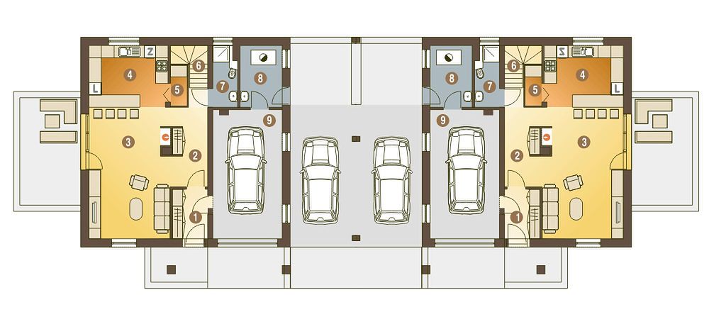 План 1 этажа дома DEA-3967-79 План 1 этажа дома DEA-3967-79