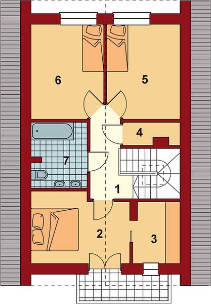План 2 этажа дома HIC-3335-24 План 2 этажа дома HIC-3335-24