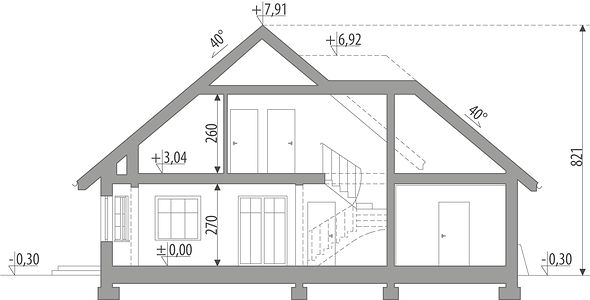 Фасад дома FDC-5269-95 Фасад дома FDC-5269-95