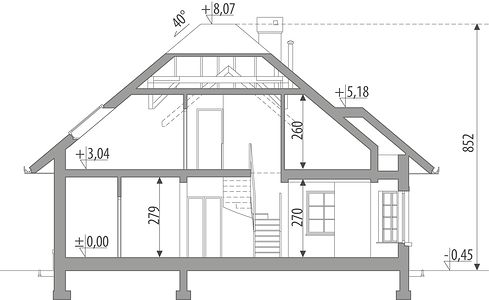 Фасад дома HEC-9443-28 Фасад дома HEC-9443-28